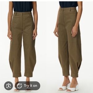 Tibi Myriam Twill Sculpted Pants Khaki size 4